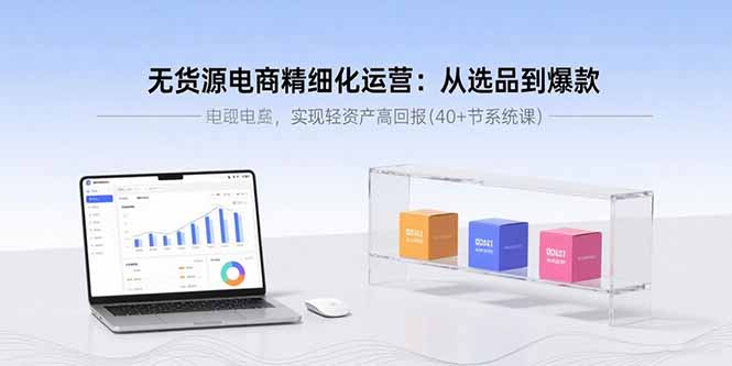 无货源电商精细化运营:从选品到爆款,实现轻资产高回报(40+节系统课-孔明聊项目