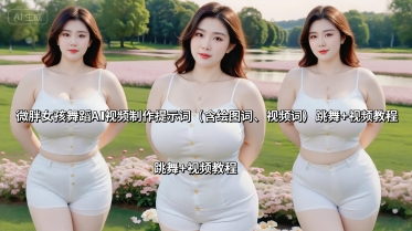 微胖女孩舞蹈AI视频制作提示词(含绘图词、视频词) 跳舞+视频教程-孔明聊项目