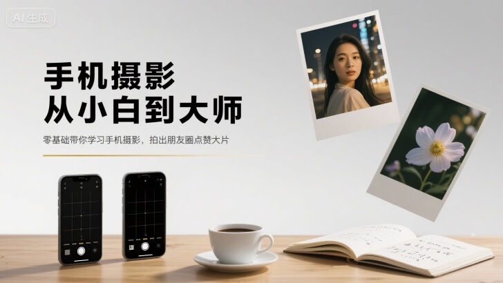 手机摄影从小白到大师,零基础带你学习手机摄影,拍出朋友圈点赞大片-孔明聊项目