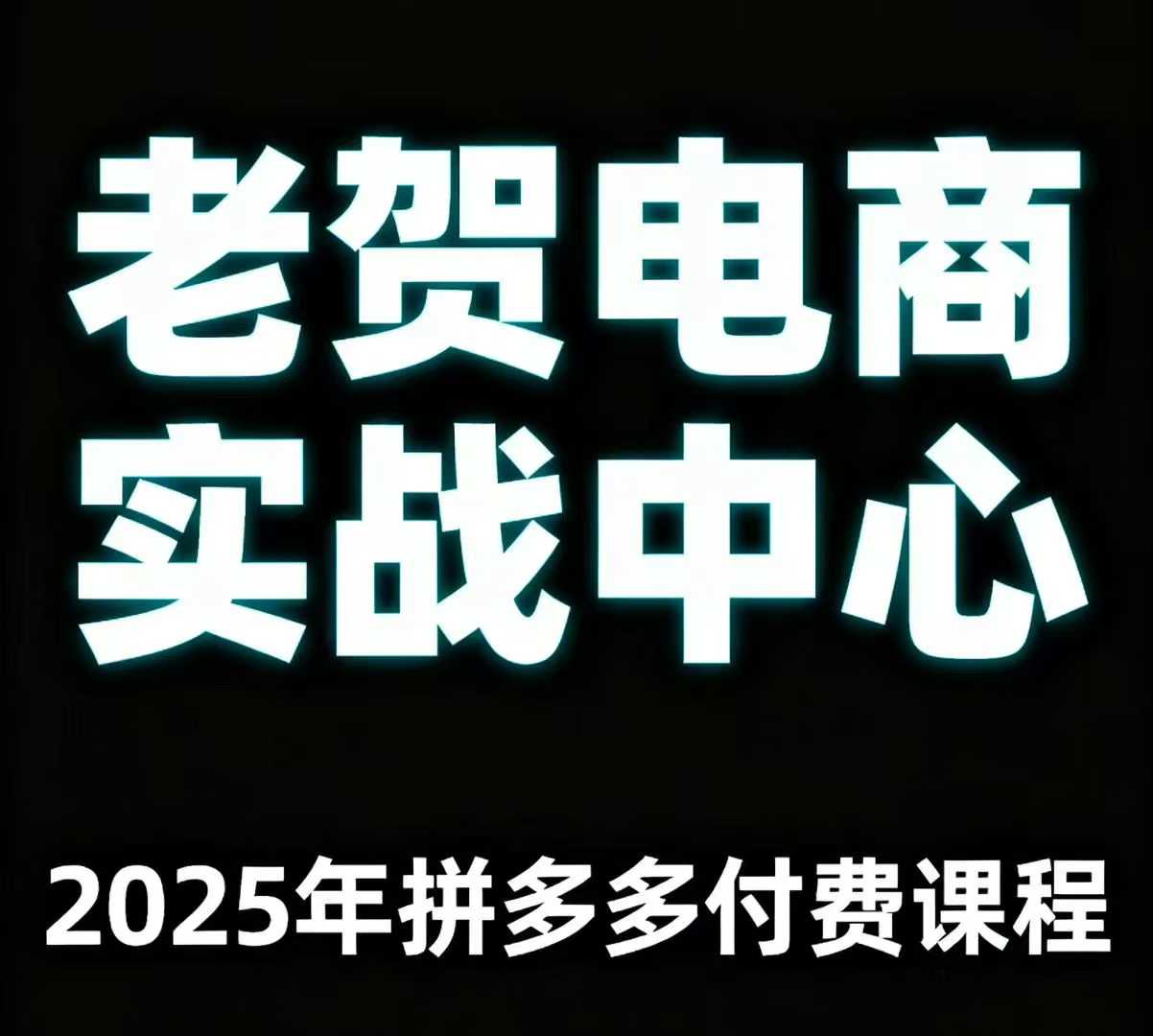老贺电商2025年拼多多付费课程，用通俗易懂的方法告诉你多多怎么玩-孔明聊项目