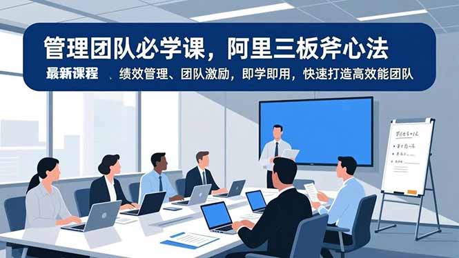 管理团队必学课，阿里三板斧心法、绩效管理、团队激励，即学即用，快速打造高效能团队-孔明聊项目