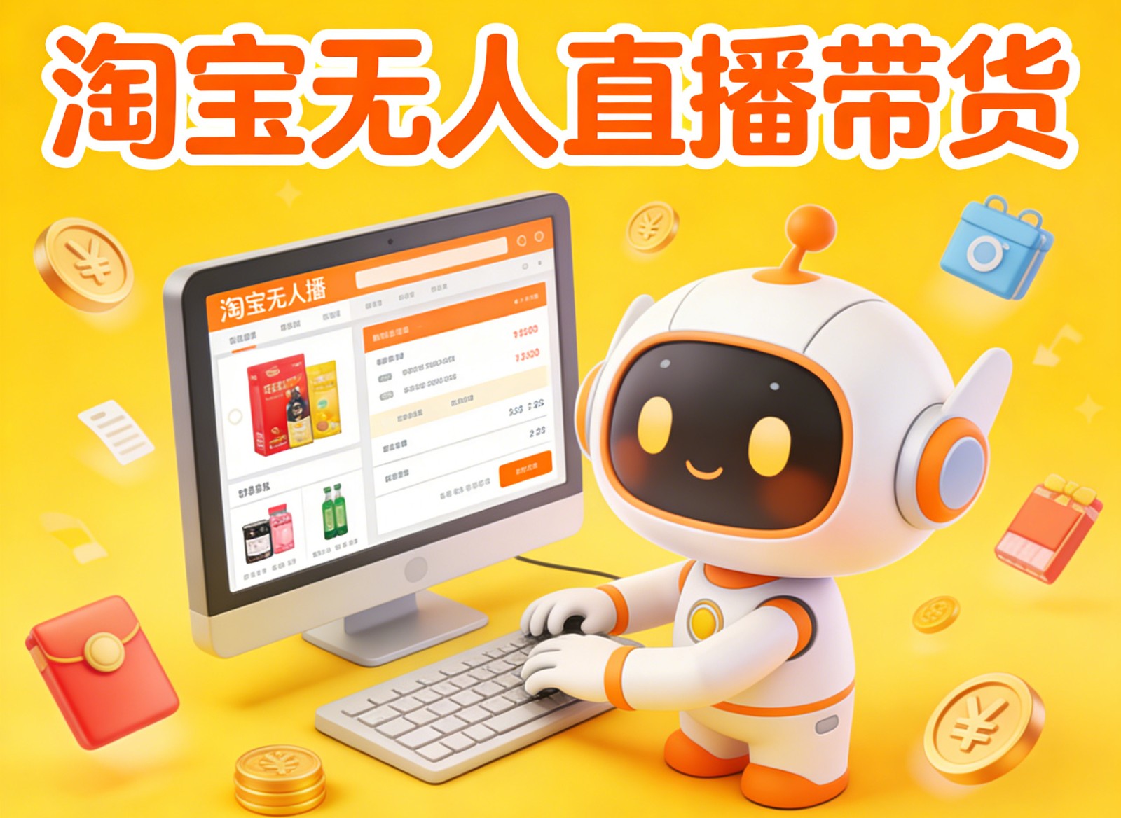 淘宝无人直播带货，24小时自动卖货，月佣金1W+，不违规不封号，不用露脸-孔明聊项目