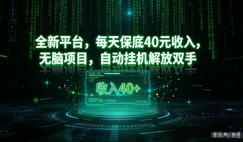 最新看广平台，每天保底30-4米，无脑项目，自动挂G解放双手【揭秘】-孔明聊项目