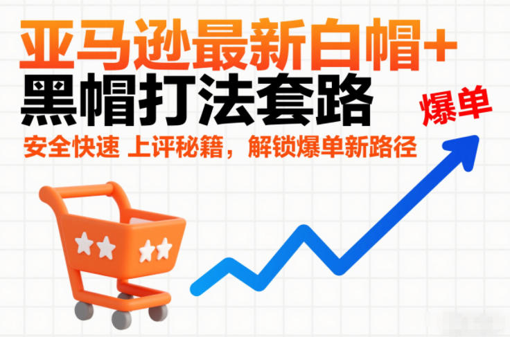亚马逊最新白帽+黑帽打法套路，安全快速上评秘籍，解锁爆单新路径-孔明聊项目