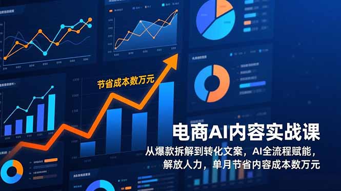 电商AI内容实战课，从爆款拆解到转化文案，AI全流程赋能，解放人力，单月节省内容成本数万元-孔明聊项目