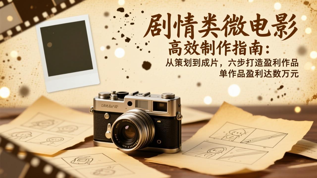 剧情类微电影高效制作指南：从策划到成片，六步打造盈利作品，单作品盈利达数万元-孔明聊项目
