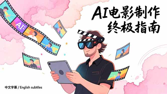 AI电影制作终极指南：从创意到成片，系统掌握智能影视全流程实战课(中英字幕-孔明聊项目
