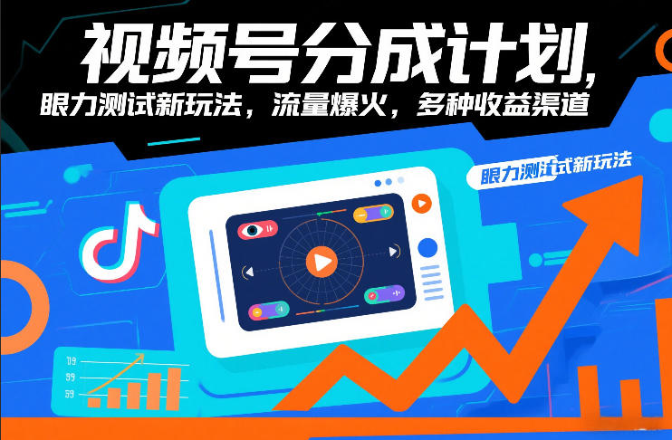 视频号分成计划，眼力测试新玩法，流量爆火，多种收益渠道-孔明聊项目