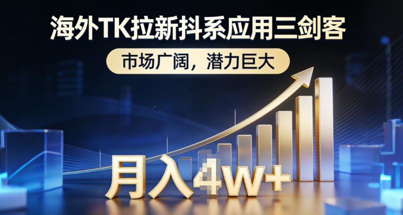 海外TK拉新抖系应用三剑客，市场广阔，潜力巨大，月入1w+-孔明聊项目