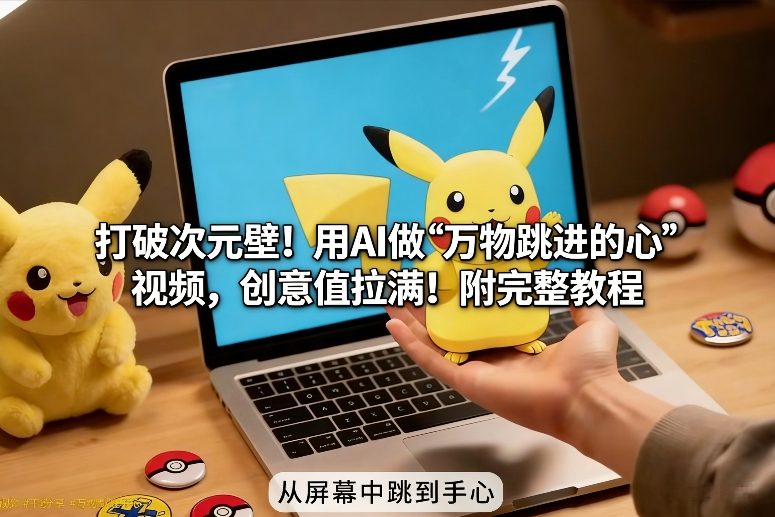 打破次元壁！用AI做【万物跳进手心】视频，创意值拉满！附完整教程-孔明聊项目