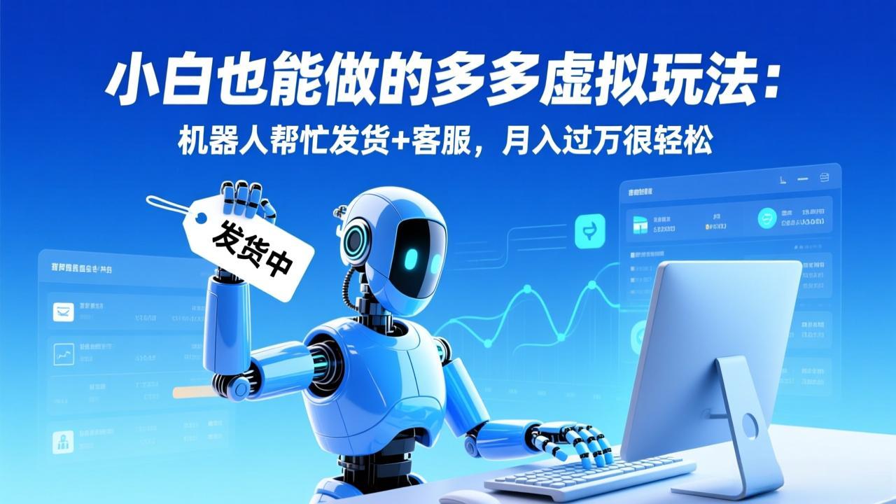 小白也能做的多多虚拟玩法：机器人帮忙发货+客服，月入过万很轻松-孔明聊项目