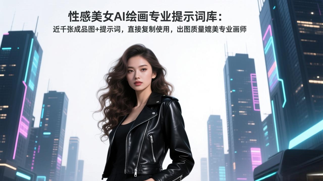 性感美女AI绘画专业提示词库：近千张成品图+提示词，直接复制使用，出图质量媲美专业画师-孔明聊项目