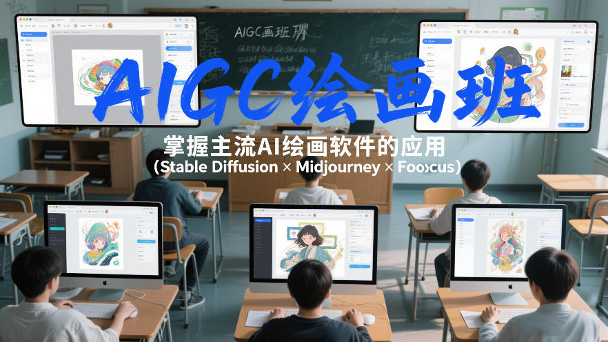 AIGC绘画班，掌握主流Ai绘画软件的应用(Stable Diffusion x Midjourney x Fooocus)-孔明聊项目