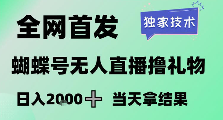 2026最新蝴蝶号无人直播掘金，独家技术，全网首发小白做了一个月收益3W，长期稳定可做【揭秘】-孔明聊项目