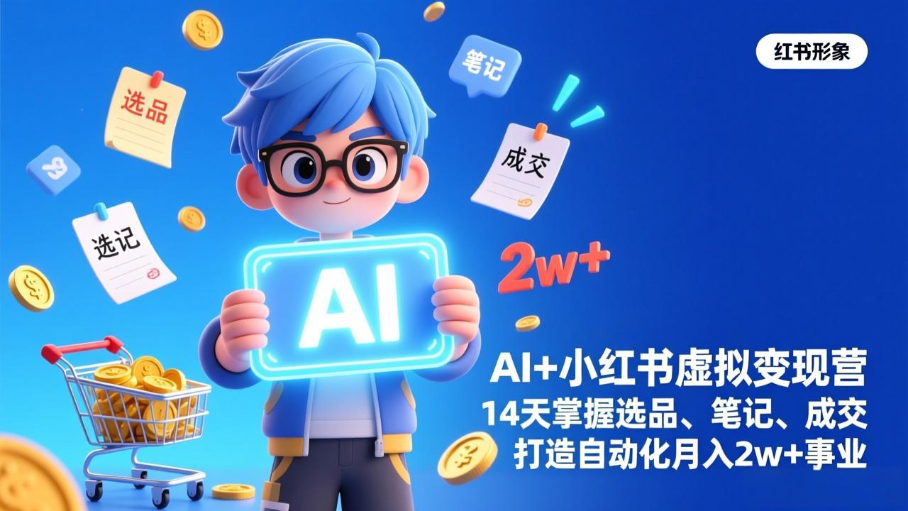 AI+小红书虚拟变现营(完结-孔明聊项目