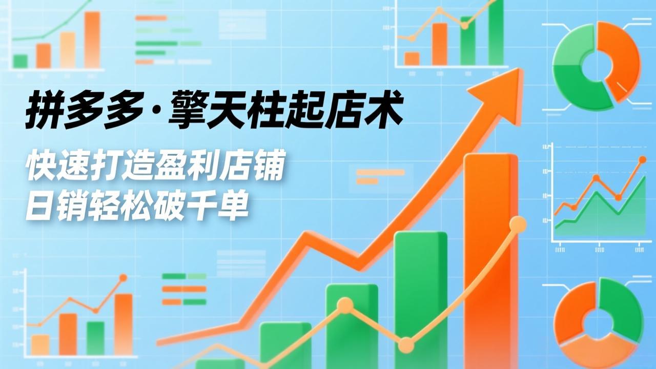 拼多多·擎天柱起店术，爆流布局、利润起飞、不断流，快速打造盈利店铺，日销破千单(更新-孔明聊项目