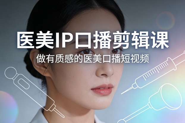 医美IP口播剪辑课，做有质感的医美口播短视频-孔明聊项目