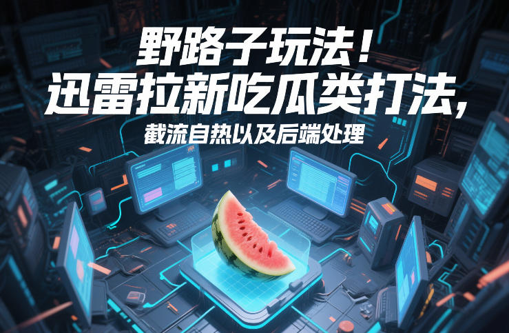 野路子玩法！迅雷拉新吃瓜类打法，截流自热以及后端处理-孔明聊项目