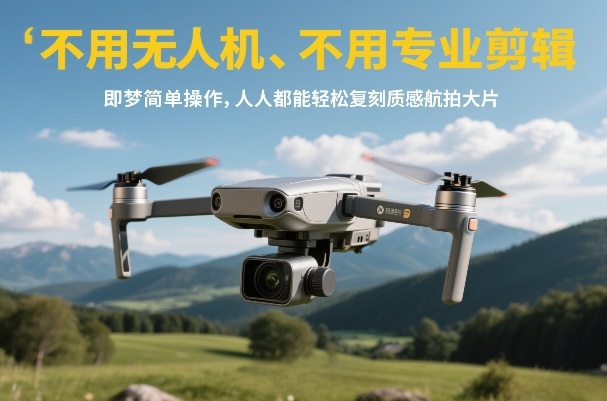 不用无人机、不用专业剪辑，即梦简单操作，人人都能轻松复刻质感航拍大片-孔明聊项目