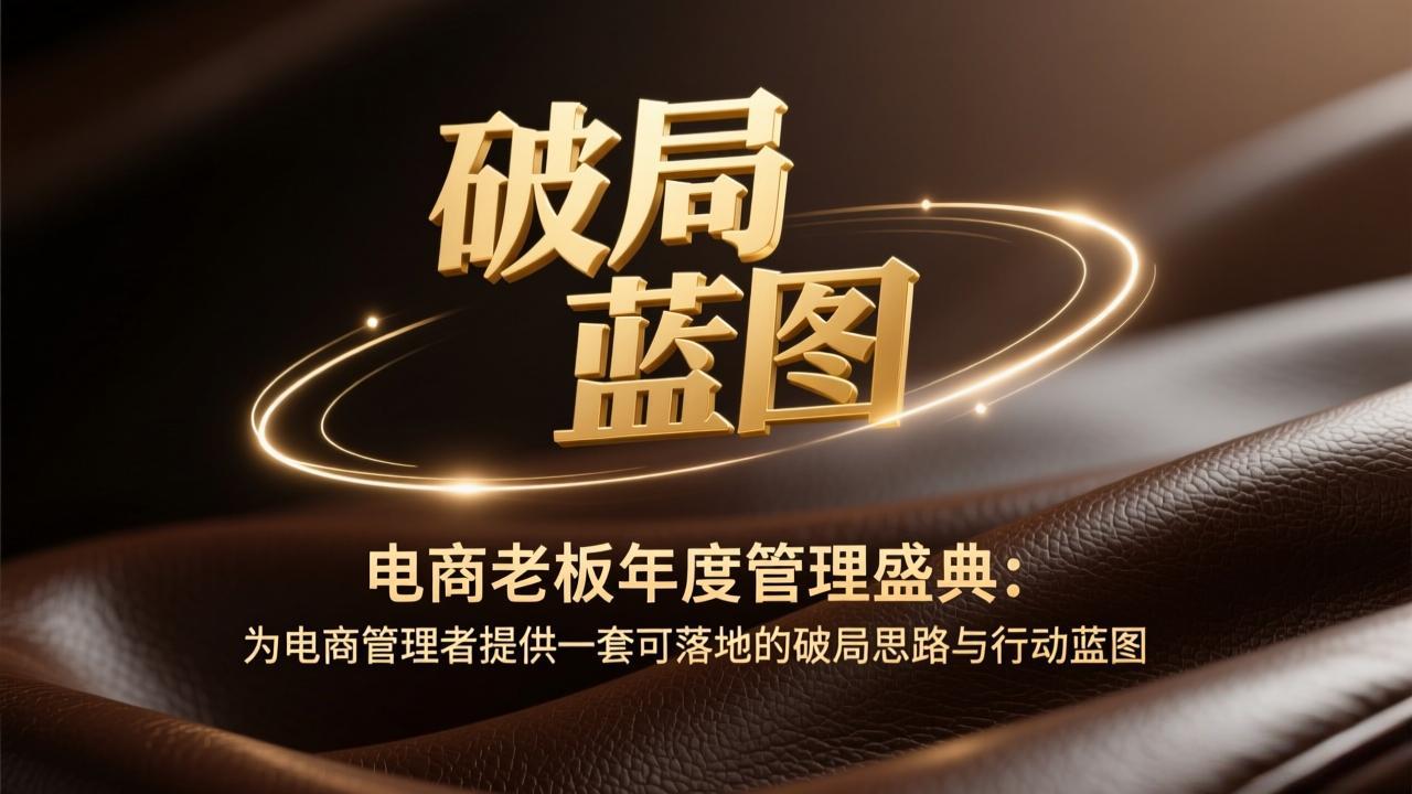 电商老板年度管理盛典：为电商管理者提供一套可落地的破局思路与行动蓝图-孔明聊项目