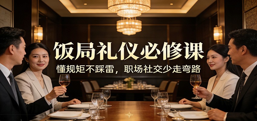 公众号收费文章：《饭局礼仪必修课：懂规矩不踩雷，职场社交少走弯路》-孔明聊项目