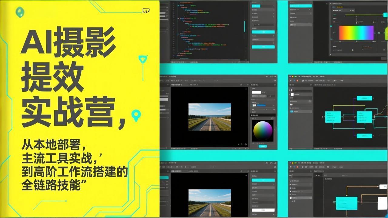 AI+摄影提效实战营，从本地部署，主流工具实战，到高阶工作流搭建的全链路技能-孔明聊项目