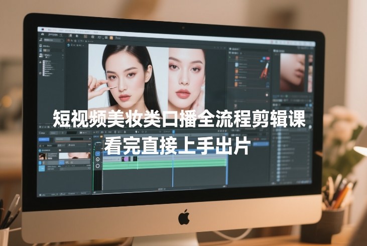 短视频美妆类口播全流程剪辑课，看完直接上手出片-孔明聊项目