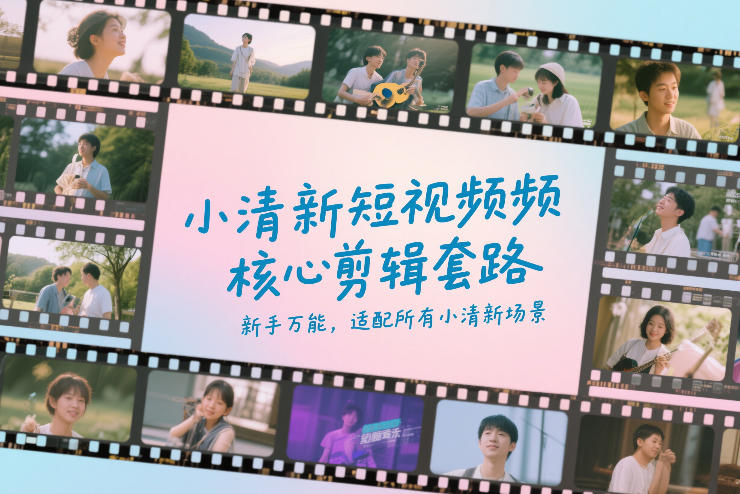 小清新短视频核心剪辑套路，新手万能，适配所有小清新场景-孔明聊项目