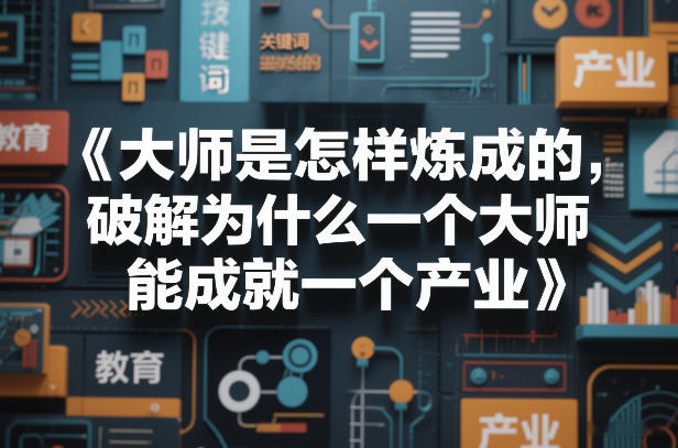 大师是怎样炼成的，破解为什么一个大师，能成就一个产业【电子书】-孔明聊项目