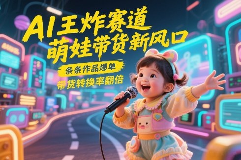 AI王炸赛道，萌娃带货新风口，条条作品爆单，带货转换率翻倍，核心逻辑拆解-孔明聊项目