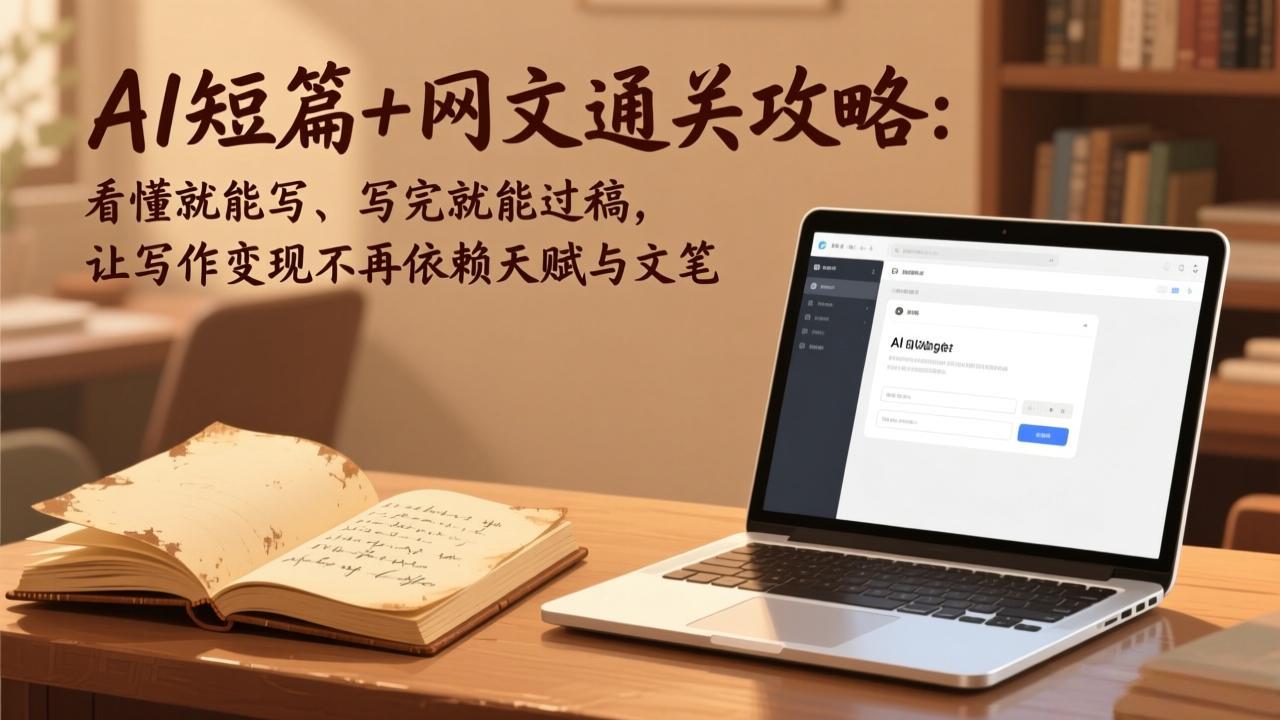 AI短篇+网文通关攻略：看懂就能写、写完就能过稿，让写作变现不再依赖天赋与文笔-孔明聊项目