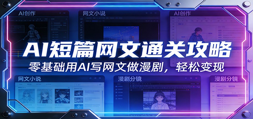 AI短篇网文通关攻略：零基础用AI写网文做漫剧，轻松变现-孔明聊项目