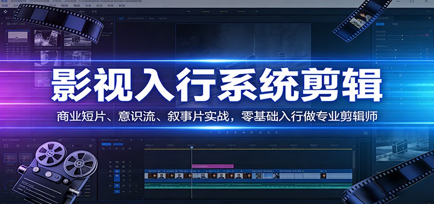 影视系统剪辑，商业短片、意识流、叙事片实战，零基础入行做专业剪辑师-孔明聊项目