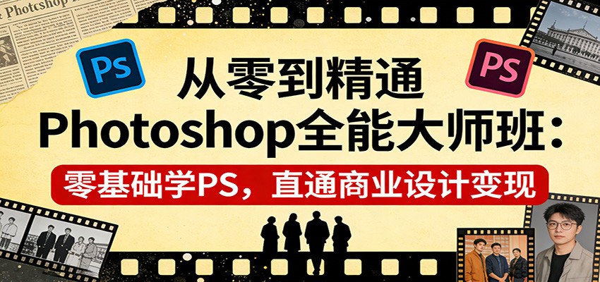 从零到精通Photoshop全能大师班：零基础学PS，直通商业设计变现-孔明聊项目