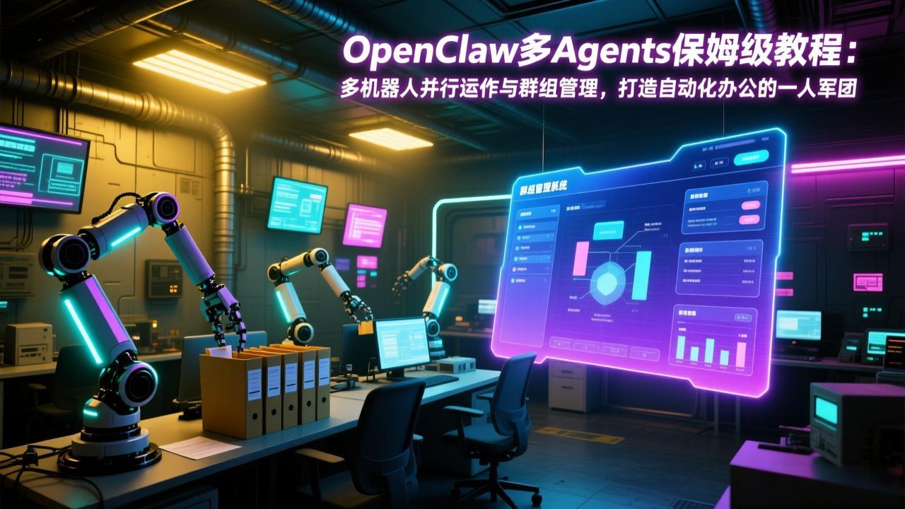 OpenClaw多Agents保姆级教程：多机器人并行运作与群组管理，打造自动化办公的一人军团-孔明聊项目