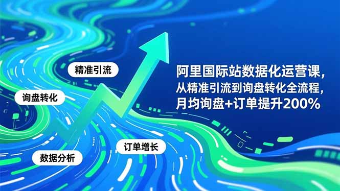 阿里国际站数据化运营课-3月，从精准引流到询盘转化全流程，月均询盘+订单提升200%-孔明聊项目