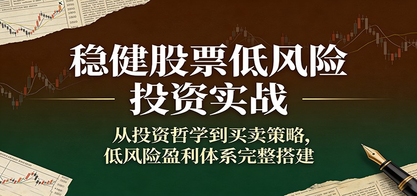 稳健股票低风险投资实战：从投资哲学到买卖策略，低风险盈利体系完整搭建-孔明聊项目