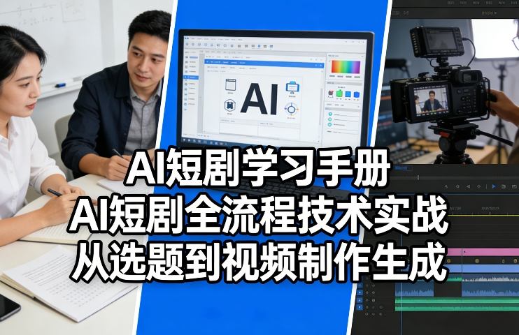 AI短剧学习手册，AI短剧全流程技术实战，从选题到视频制作生成-孔明聊项目