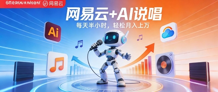 网易云+AI说唱，每天半小时，AI内容创作+流量变现，轻松月入1W-孔明聊项目