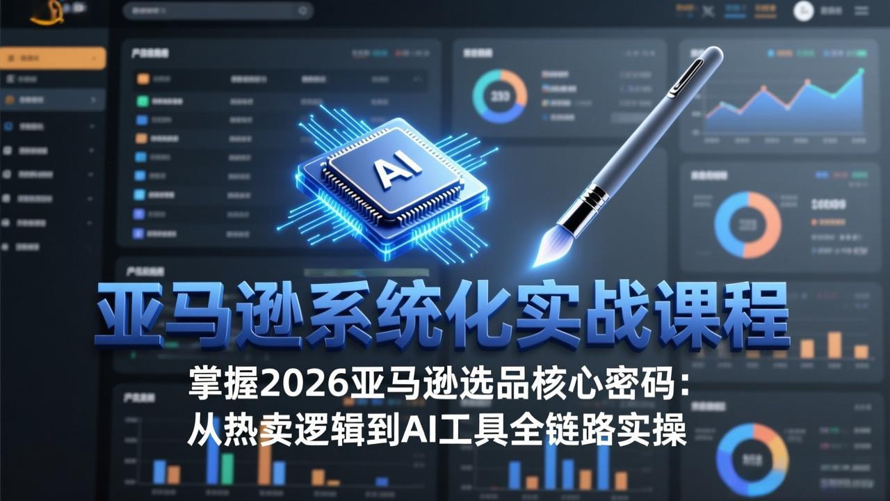 亚马逊系统化实战课-更新3月：2026最新选品方法论，从热卖原因分析到AI作图，提升选品成功率-孔明聊项目