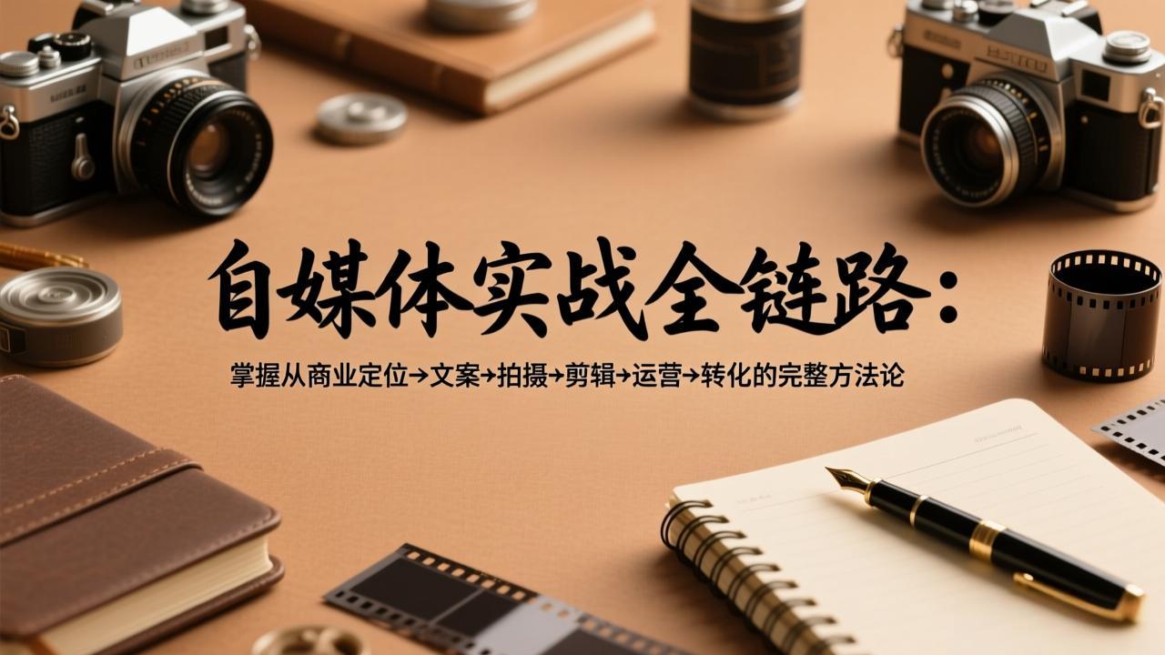 自媒体实战全链路：掌握从商业定位→文案→拍摄→剪辑→运营→转化的完整方法论-孔明聊项目