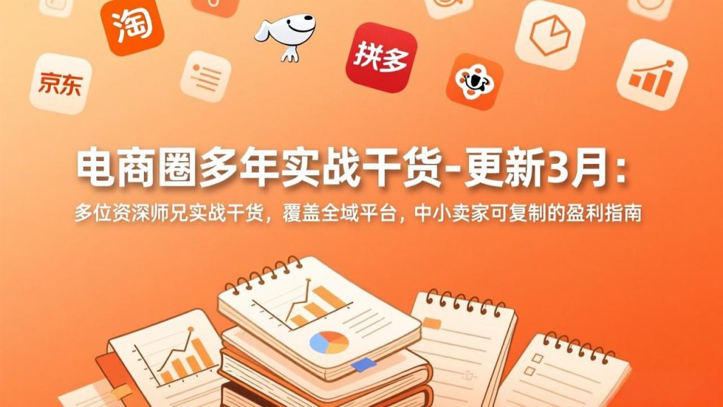 电商圈多年实战干货-更新3月：多位资深师兄实战干货，覆盖全域平台，中小卖家可复制的盈利指南-孔明聊项目