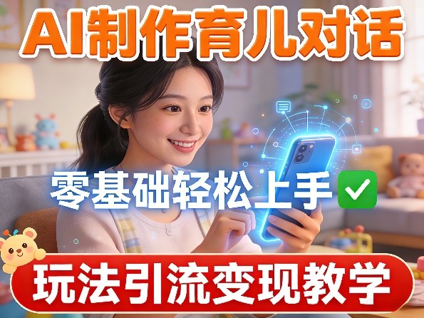 AI制作育儿对话，零基础轻松上手，玩法引流变现教学-孔明聊项目