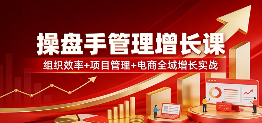 操盘手管理增长课：组织效率+项目管理+电商全域增长实战-孔明聊项目