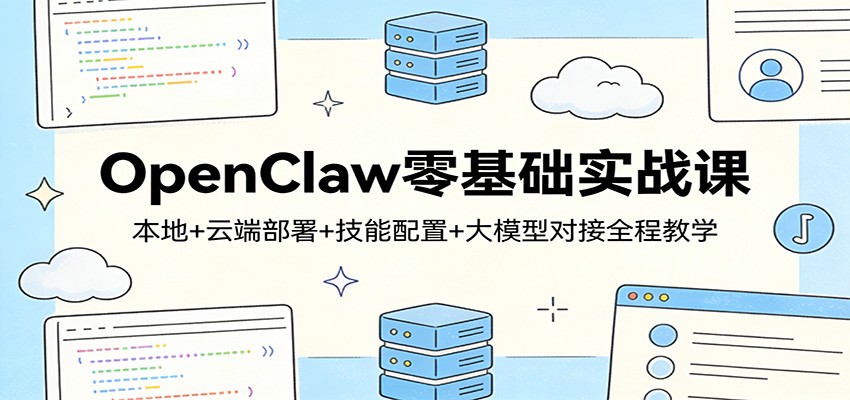 OpenClaw零基础实战课：本地+云端部署+技能配置+大模型对接全程教学-孔明聊项目