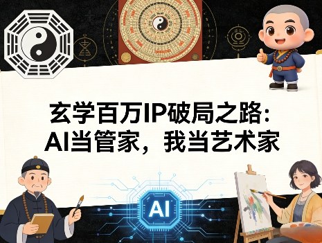 玄学百万IP破局之路：AI当管家，我当艺术家-孔明聊项目