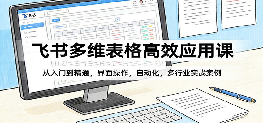 飞书多维表格高效应用课：从入门到精通，界面操作，自动化，多行业实战案例-孔明聊项目