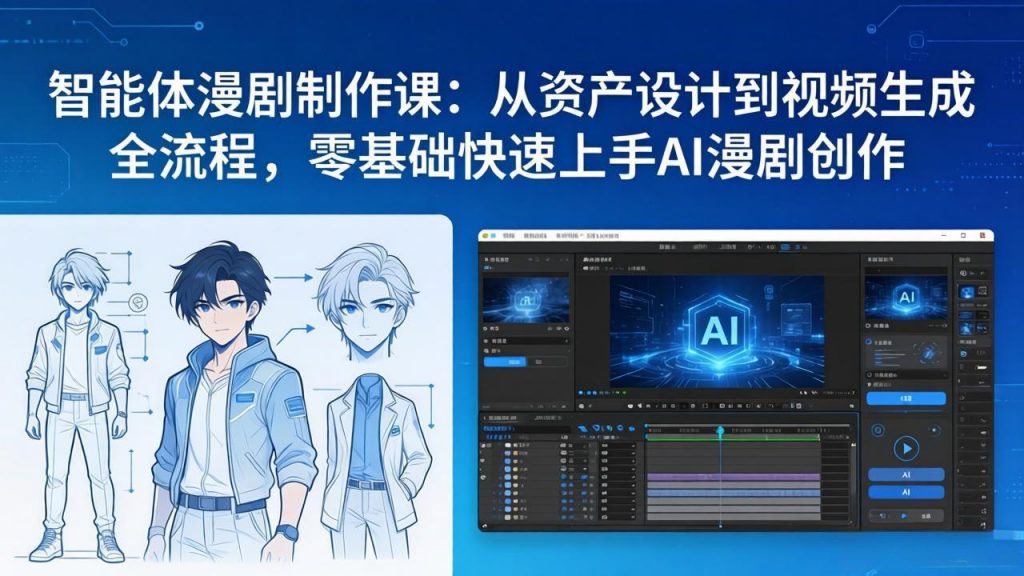智能体漫剧制作课：从资产设计到视频生成全流程，零基础快速上手AI漫剧创作-孔明聊项目