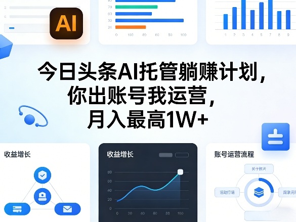 今日头条AI托管躺賺计划，你出账号我运营，月入最高1W+【揭秘】-孔明聊项目