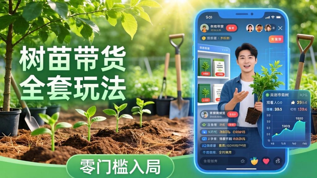 视频号AI树苗带货全套玩法：零门槛入局，掌握豆包、千问等AI工具制作树苗视频的全套流程-孔明聊项目